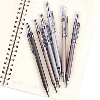 1 бр. Метален механичен молив 0,5/0,7 мм, 2B, Автоматичен молив за писане, Инструменти за рисуване, канцеларски материали, ученически Пособия, офис