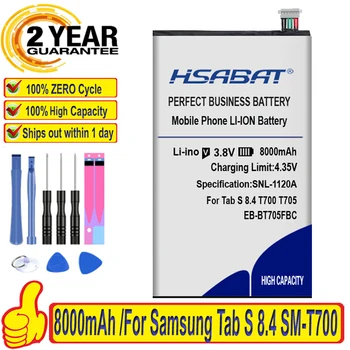 100% Оригинална Батерия HSABAT 8000mAh EB-BT705FBC EB-BT705FBE За Samsung GALAXY Tab S 8.4 SM-T700 T701 T705