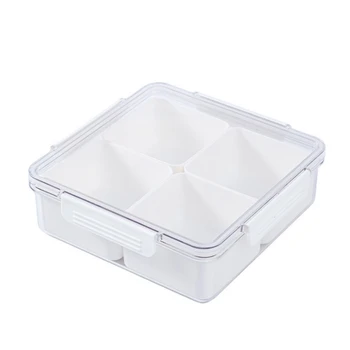2023 Нова кутия за съхранение с отделение за lear с капак, Подвижен чиния, прозрачен калъф за домашна кухня, Сватба парти, Различни бисквити