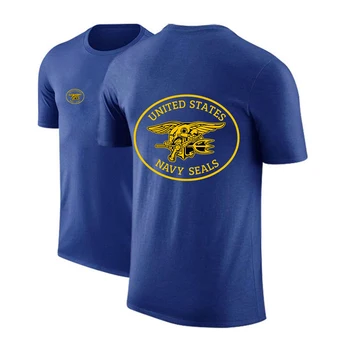 2023 Принт лого Navy Seal За Мъже, Пролет и Лято 2023, Нови Ежедневни Блузи с къс Ръкав, Блузи, Тениски За Почивка