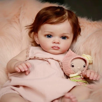 23-инчов Имитативната Кукла в Реалистичен кавказки Произход Reborn с 3D Кожата на Лицето и Подвижни Ръце, Крака, Филтър Тяло за Младенческого Възраст 1 м/3 М/6 м
