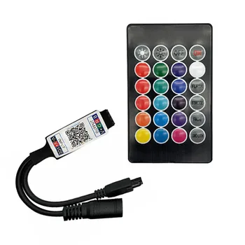 24-ключ клавиатура инфрачервена лампа за смартфон Bluetooth RGB с контролер Light bar