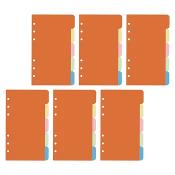 30 бр Бележник формат А5 за попълване на Притурки, 3 халки за джобове с Формат А6, Пълнител за хартиени бележки, Система за Разделяне на Страници, Цветни разделители