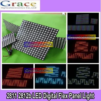 5V 64 256 пиксела WS2811 WS2812B 5050 RGB LED Digital Flex Panel Light на Едро