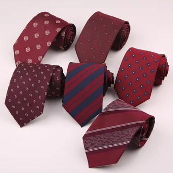 8 см Мъжка вратовръзка Модерен Вратовръзка Homme Оригинални луксозни Вратовръзки за Мъжете Жаккардовый вратовръзка Бизнес мъж Сватбени Аксесоари в ивицата Подаръци Вратовръзка