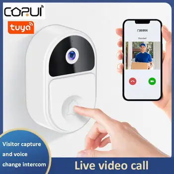 CORUI Sasha WiFi видео домофон Открит IP65 Водоустойчива, Безжична Домофонна система с камера за батерии Интелигентни Домофон, звънец