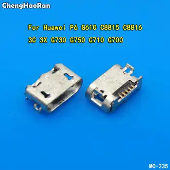 ChengHaoRan 10X Конектор Micro USB Jack, За Huawei P6 G610 C8815 C8816 3C 3X G730 G750 G710 G700 USB Докинг станция За зареждане