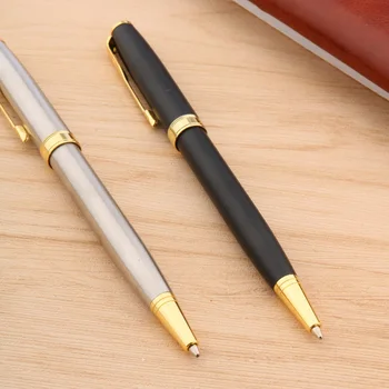 ChouXiongLuWei write метална златна дръжка Класическа матова черна химикалка химикалка от неръждаема стомана