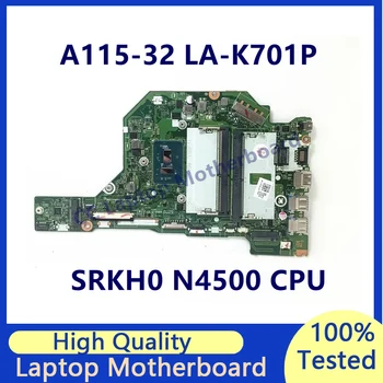 GH5JJ/GH711 LA-K701P дънна Платка за лаптоп Acer А115 32 A315-35 дънна Платка с процесор SRKH0 N4500 NBA6W11003 100% Напълно Работна