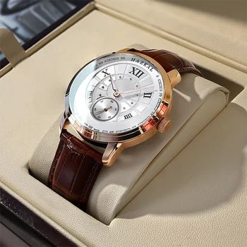 HAZEAL, най-добрата марка за луксозни мъжки автоматичен часовник, нови бизнес мъжки механични часовници, сапфирен кристал, водоустойчив оригинални мъжки часовници