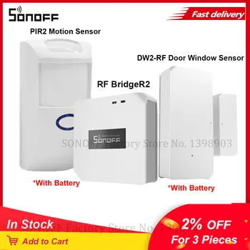 Itead SONOFF DW2 RF 433 Mhz Безжичен детектор за Врата/Прозорец PIR2 Сензор за Движение Умен Дом Сигурност Работи с SONOFF RF Bridge