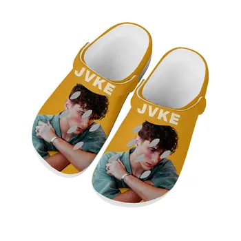 JVKE, популярната певица за поп-музика, домашни сабо, водоустойчив обувки по поръчка, мъжки дамски обувки за юноши, градински сабо, дишащи плажни чехли с дупки