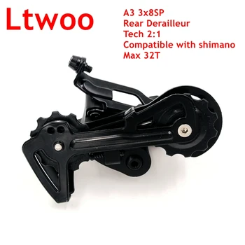 Ltwoo A3 Заден превключвател 8-степенна скоростна кутия за планински Велосипеди Tech 2: 1 е Съвместим с Shimano groupset 3x8 24V