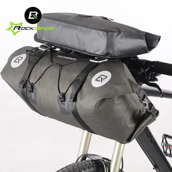 ROCKBROS Голямата голям Водоустойчив Предната Тръба Велосипедна чанта МТБ Чанта на Волана Предната рамка и Багажник Аксесоари за велосипеди