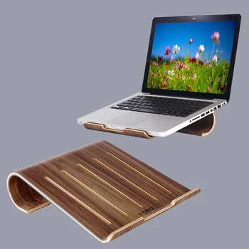 SAMDI Vogue Дървена поставка за охлаждане на лаптоп, дървена притежателя на охладител, скоба, зарядно устройство, универсално, за MacBook Air Pro Retina iPad