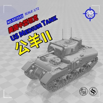 SSMODEL 72532 V1.7 1/72 Военен модел от смола с 3D принтом US Ram II среден танк