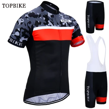 TOPBIKE 2022 Мъжки комплекти от Фланелка с къс ръкав, Лятна Велосипедна облекло със защита от ултравиолетови лъчи, Шорти-лигавник за шоссейной с кола, костюм против изпотяване, велосипедна форма