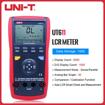 UNIT Цифров Метър LCR UT611 UT612 Индуктивност Капацитет Измерител на Повърхността, USB Интерфейс DIY Инструменти Мултицети Фазов Ъгъл