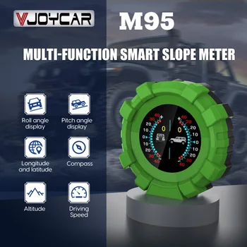 Vjoycar 2 в 1 Кола Умен Измерител на Наклона, Инклинометр, GPS HUD Дисплей, Компас на Скоростта, Многофункционален Сензор за Изключване на Автомобилни Аксесоари
