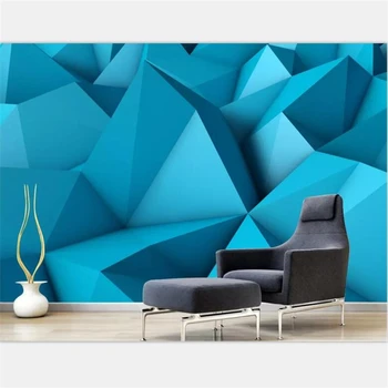 beibehang Потребителски тапети голям висококачествен и модерен минималистичен 3D геометричен модел фонова стена хол украса спални