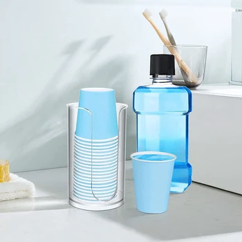 Акрилни диспенсер за баня, държач за картонени чаши за еднократна употреба, стойка за изплакване на устата, стойка за баня