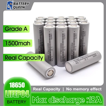 Батерия 18650 1500 mah 3.2 В, акумулаторна батерия Lifepo4, 1000 цикъла за налобного фенерче