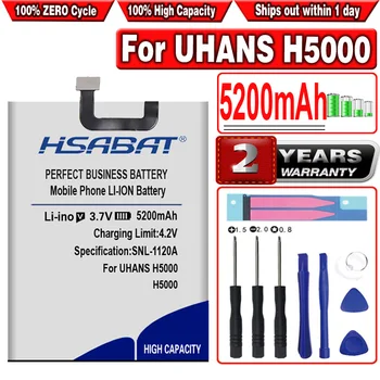 Батерията с голям капацитет HSABAT 5200 mah за смартфон UHANS H5000