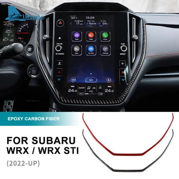В момента Меко Въглеродни Влакна за Subaru WRX/WRX STI 2022 2023, Стикер на Навигационната Рамка с Централно Управление, Аксесоари за Интериор LHD RHD