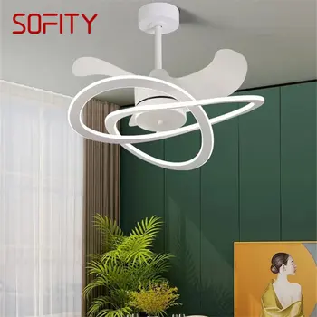 Вентилатори SOFITY Nordic, модерни и креативни реколта led лампа 3 цвята, С дистанционно управление за дома, Хол, Спалня