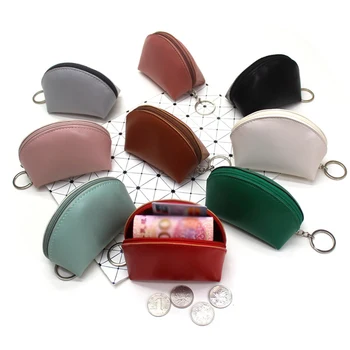 Дамски портмонета от изкуствена кожа, мини-портмоне-клатч с цип, женски клатч за момичета, калъф за слушалки, халка за ключодържател, на притежателя на кредитната карта, чанта за съхранение на пари