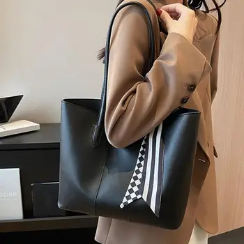 Дамски чанта през рамо, стилни чанти-тоут от изкуствена кожа за жени, вместительные чанти за офис, ученически чанти за пътуване, голям чанта през рамо