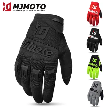 Дишащи мото-ръкавици за целия пръст, мъжки и женски велосипедни ръкавици за езда, Състезателни, спортни ръкавици за планински велосипеди