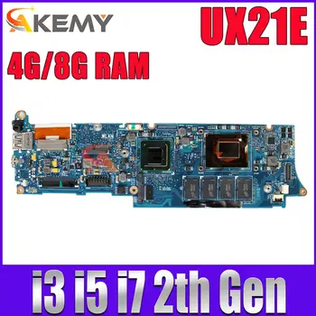 Дънна платка UX21E I3 I5 I7 Процесор 2-то поколение 4 GB оперативна памет, за да Дънната Платка на лаптоп ASUS UX21 UX21E