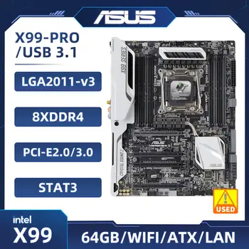 Дънна платка X99 Asus X99-PRO/USB3.1 LGA 2011-V3 дънна Платка DDR4 64GB PCI-E 3.0 USB3.1 SATA III ATX Intel Xeon E5-1680-v4