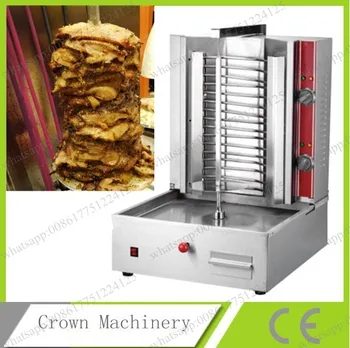 Електрическа машина за приготвяне на барбекю на шишчета от неръждаема стомана, ротационната машина за приготвяне на shawarma с шишове