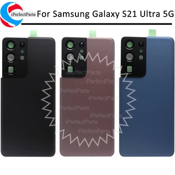 За Samsung Galaxy S21 Ultra 5G Задния капак на Отделението за батерията Делото С обектива на Камерата За Samsung S21Ultra G998 Делото