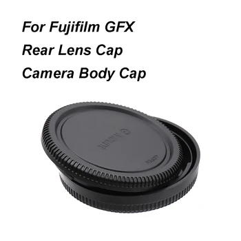 За обектив с монтиране Fujifilm GFX Задната част на Капака/Капачката на тялото на фотоапарата Пластмасова Черна Капачка за Обектива Комплект Капаци за GFX50R, GFX50S, GFX50SII, GFX100S