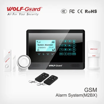 Испано-италиански система за домашно сигурност Alarm007M2BX GSM, захранван с батерии и 100 безжични детектори