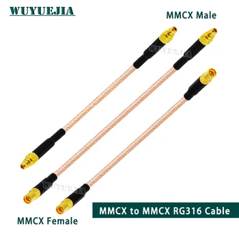 Кабел тип MMCX RG316 MMCX Съединители до гнездото MMCX Направо Конектор 50 Ома RF Коаксиален кабел за Удължаване с коаксиален джъмпер