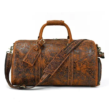 Мъжки и Дамски пътни чанти от естествена телешка кожа, чанта за ръчен багаж, чанта през рамо, мъжки и Дамски пътна чанта за почивните дни