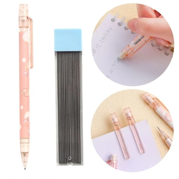 Набор от механични моливи 6 бр., автоматични механични моливи, сладка праскова механичен молив, канцеларски пособия за писане и рисуване F19E