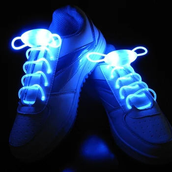 Направи си САМ Led светкавица с светящимся загорающимся каишка, връзките за обувки, декорация за партита, Дискотеки, художествена Въже за обувки, декоративни