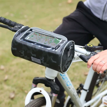 Нова Велосипедна чанта на Волана, държач за мобилен телефон със сензорен екран, Аксесоари за планински велосипед, чанта за езда, Кутия за съхранение, Органайзер