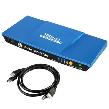 Нова цена 4k при честота 30 Hz 2 входа 1 изход с HDMI кабел KVM превключвател USB Автоматичен KVM превключвател продукт