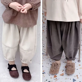 Нови детски панталони Harun, свободни пролетно-есенни панталони в корейски стил за момчета и момичета, модерни ежедневни панталони