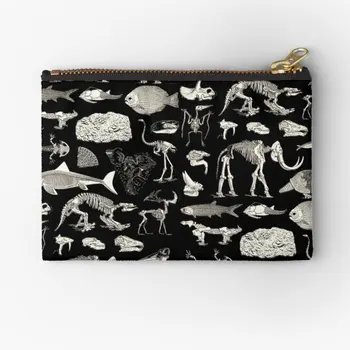 Палеонтологическая Илюстрация На Чанта С Ципове Козметични Чист Чантата Си За Ключове И Малък Джоб За Съхранение На Чанти, Мъжки Бикини Пари Дамско Бельо