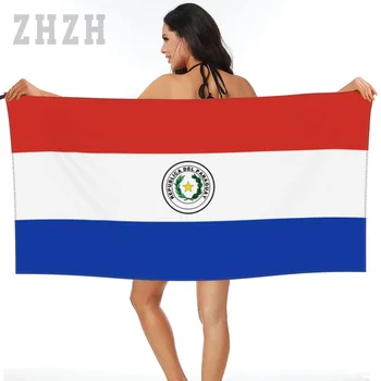 Повече на дизайна на Емблемата на знамето на Парагвай кърпи за баня Бързосъхнеща, микрофибър, впитывающая мека вода, дишаща Плажни дрехи за плуване Баня