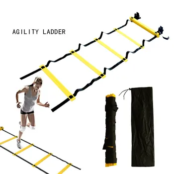 Подвижност Бързо стълби Стълби найлонови ремъци Спортни стълби Подвижност Стълбище за фитнес, Футболно обзавеждане за способи за стълби