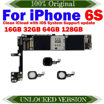 Подкрепа за Обновяване на системата Логическа Такса Оригиналната за iPhone 6S дънна Платка с Космически Сиво-Бяло Сребристо-Златисти Touch ID За iPhone6s MBS