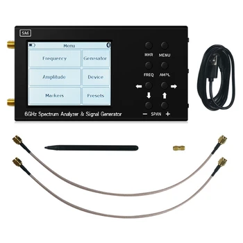 Портативен Анализатор на спектъра SA6 35-6200 Mhz 3.2-инчов LCD дисплей 6 Ghz, цифров анализатор на радиочестотния спектър с генератор на сигнали